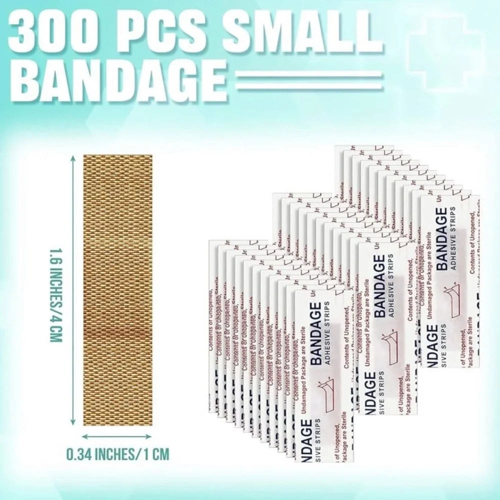💞 New 320 Count Package of Small Flexible Adhesive Fabric Bandages
